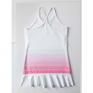 Girls Strappy Tennis Flounce Dress - Plumeria Ombre