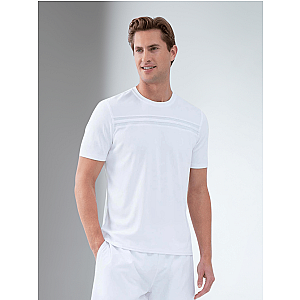 Performance Men's Tournament Short Sleeve Crew Neck - White