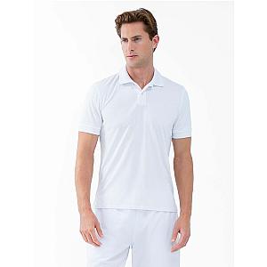 Performance Men's Classic Tennis Rib Collar Polo - White