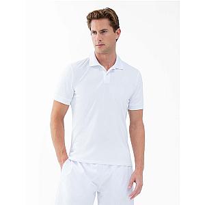 Performance Men's Classic Tennis Rib Collar Polo - White