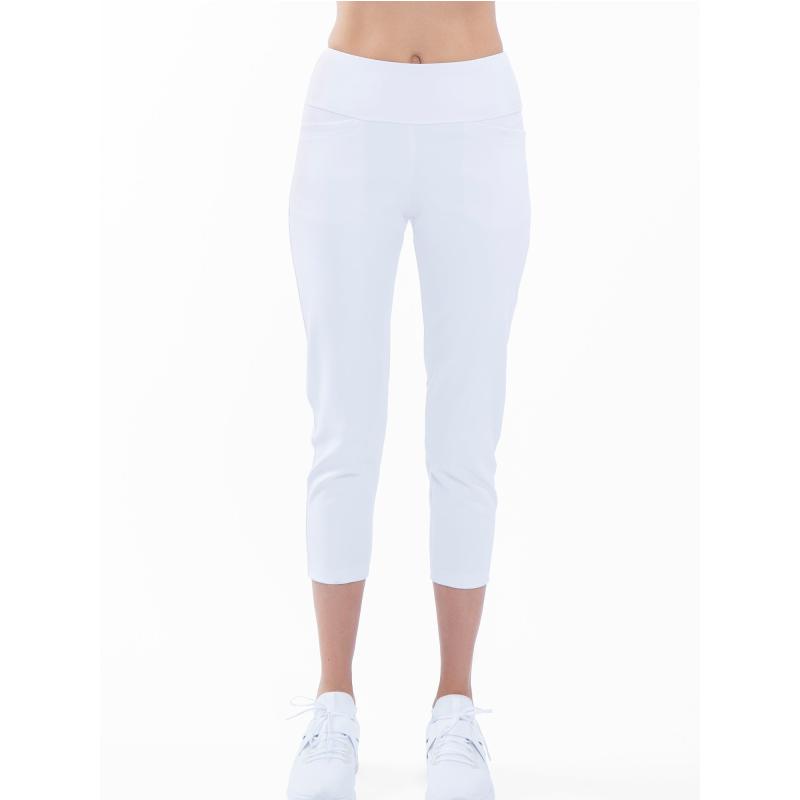 Quick Dry Women's Golf 24" Capri - White