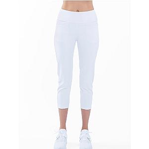 Quick Dry Women's Golf 24" Capri - White