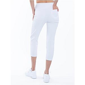 Quick Dry Women's Golf 24" Capri - White