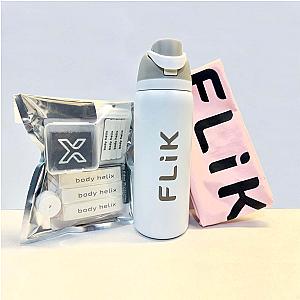 FLiK Water Bottle Bundle With Accessory Kit and Towel