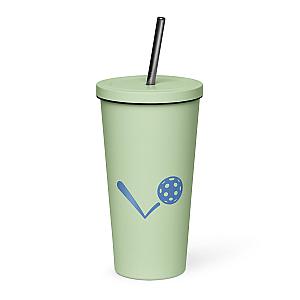 diink Ball Bounce Insulated tumbler with a straw