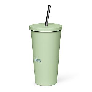 diink Ball Bounce Insulated tumbler with a straw