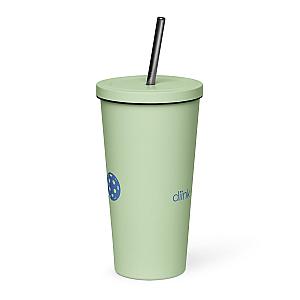 diink Ball Bounce Insulated tumbler with a straw