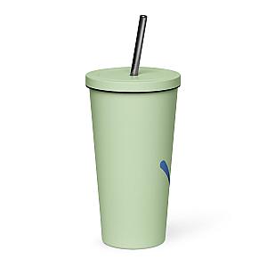 diink Ball Bounce Insulated tumbler with a straw