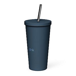 diink Ball Bounce Insulated tumbler with a straw