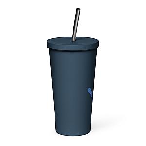diink Ball Bounce Insulated tumbler with a straw