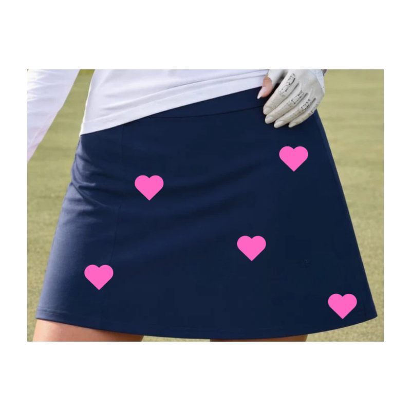Women's Navy & Pink Golf Skort with UPF 50+ | Performance Golf Skirt  | Runway Athletics