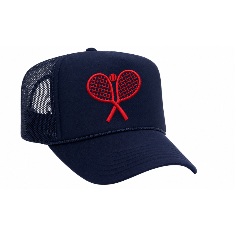 Tennis Double Trouble Trucker Cap - Navy & Red