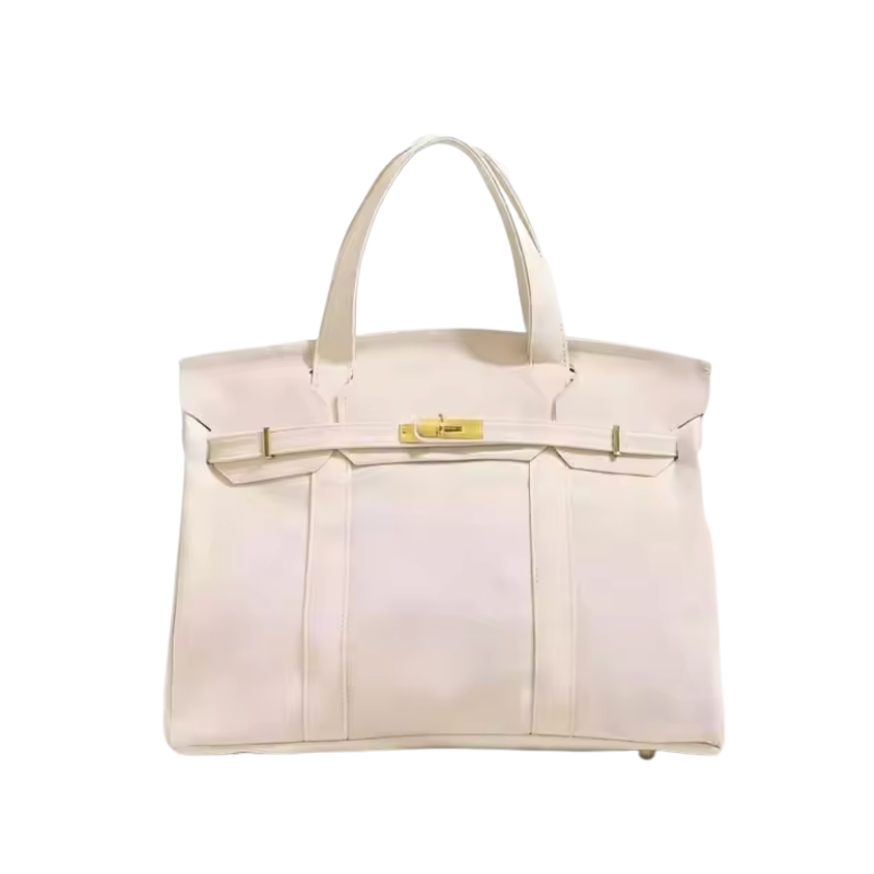 Canvas Boatkin Natural Tote with Gold Hardware | Large Designer-Inspired Canvas Tote