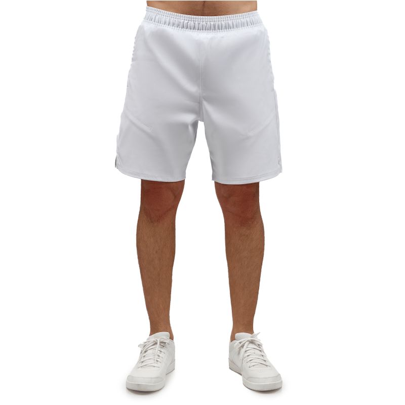 Men's Tennis Shorts - Spin Shorts with Pockets & UV Protection - White
