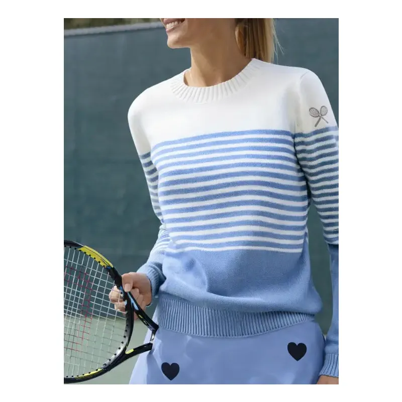Women's Striped Tennis Sweater
