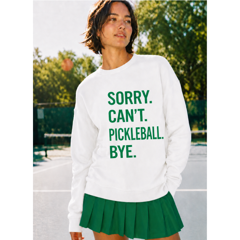 PICKLEBALL Sweatshirt - White/Green