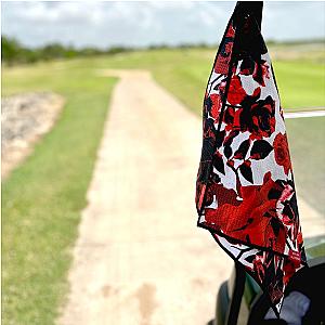 Central Petals | Floral Patterned Magnetic Golf Towel