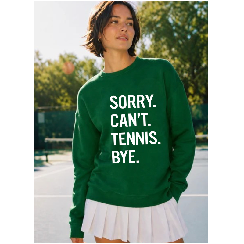 Tennis Sweatshirt - Green/White