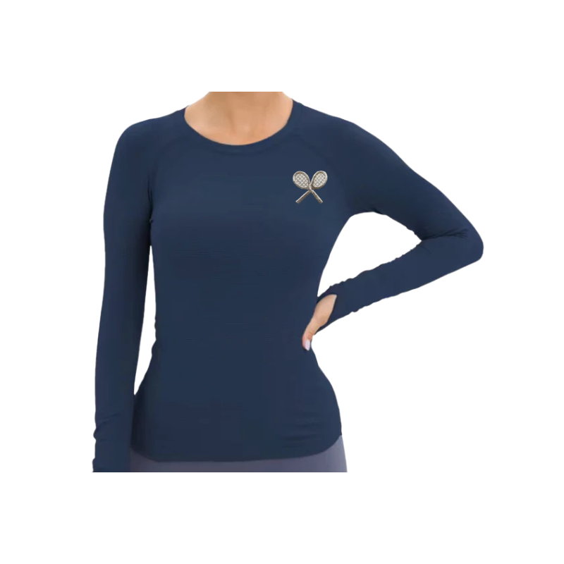 Sun Shirt for Women's Tennis – Long Sleeve UV Protection Tennis Top with Thumbholes