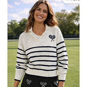 Preppy Peek a Boo Pullover