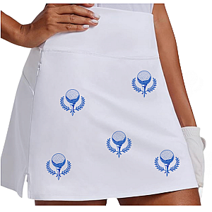 Women's White Golf Skort with UPF 50+ | Performance Golf Skirt  | Runway Athletics