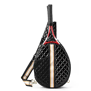 The Quilted Puffer Tennis Sling - Black