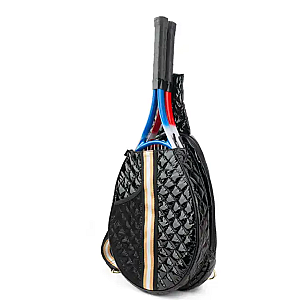 The Quilted Puffer Tennis Sling - Black