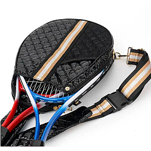 The Quilted Puffer Tennis Sling - Black