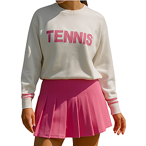 Tennis Sweater - Hot Pink