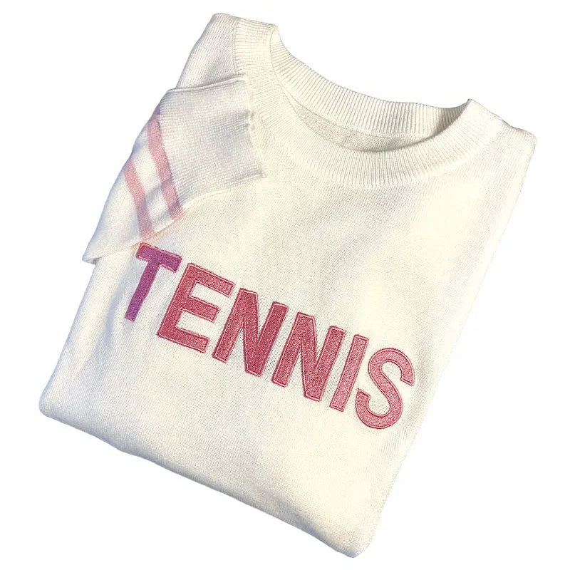 Tennis Sweater - Hot Pink