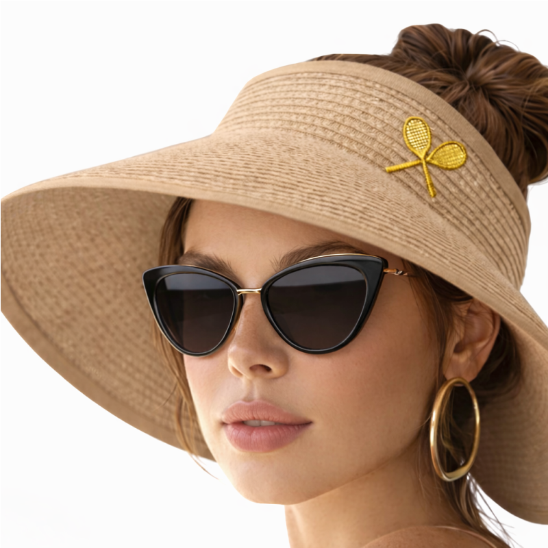 Foldable Court Side Visor - Natural