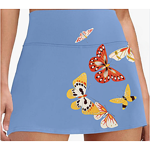 Women's Butterly Print Tennis Skort with Built-In Shorts & Pockets | Runway Athletics
