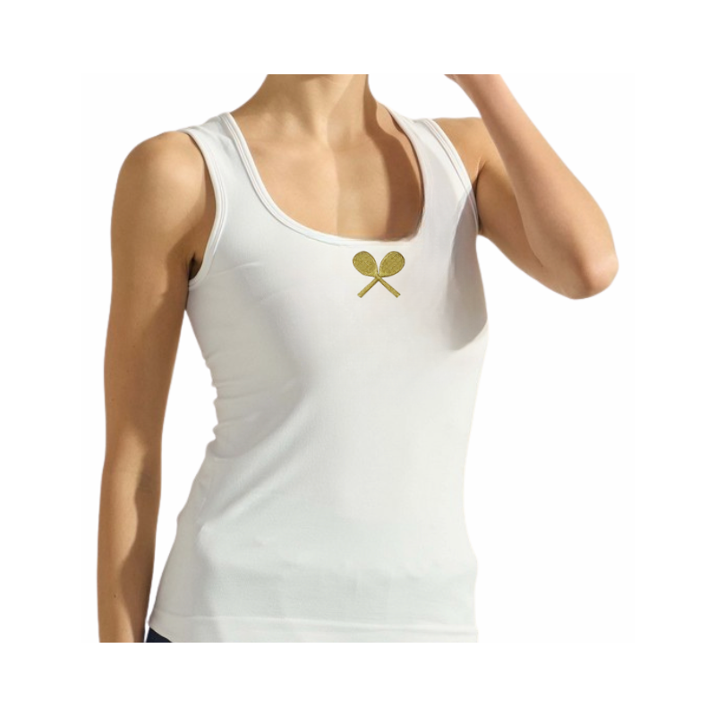 Double Trouble Precious Tank - White