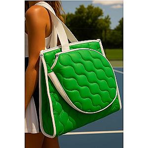 Tennis Quilted Lightweight Tennis Tote - Green