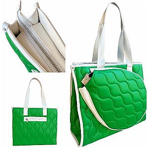 Tennis Quilted Lightweight Tennis Tote - Green