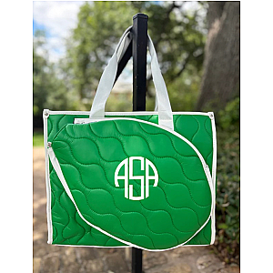 Tennis Quilted Lightweight Tennis Tote - Green