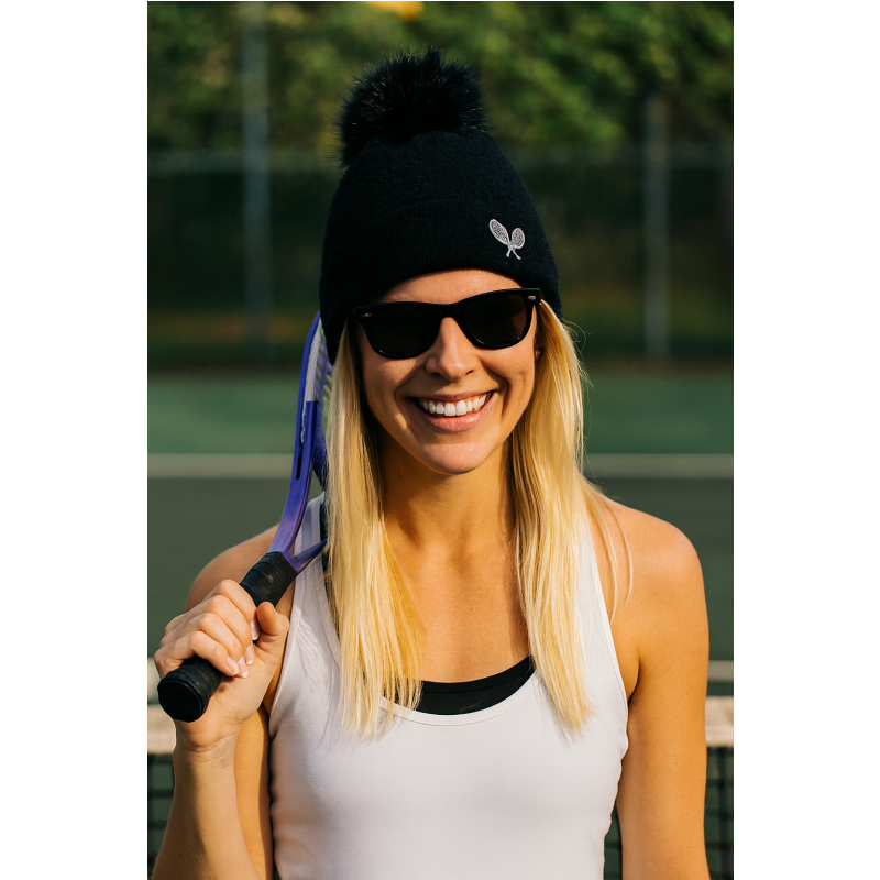 Tennis Time Beanie - Black