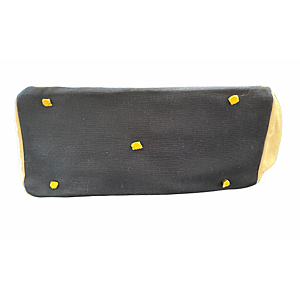 Canvas Boatkin Tote Bag with Navy Trim & Gold Hardware | Large Designer-Inspired Canvas Tote