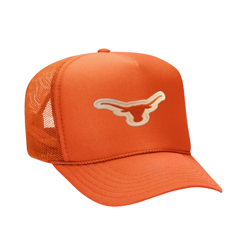 Horns Trucker Hat - Orange and White