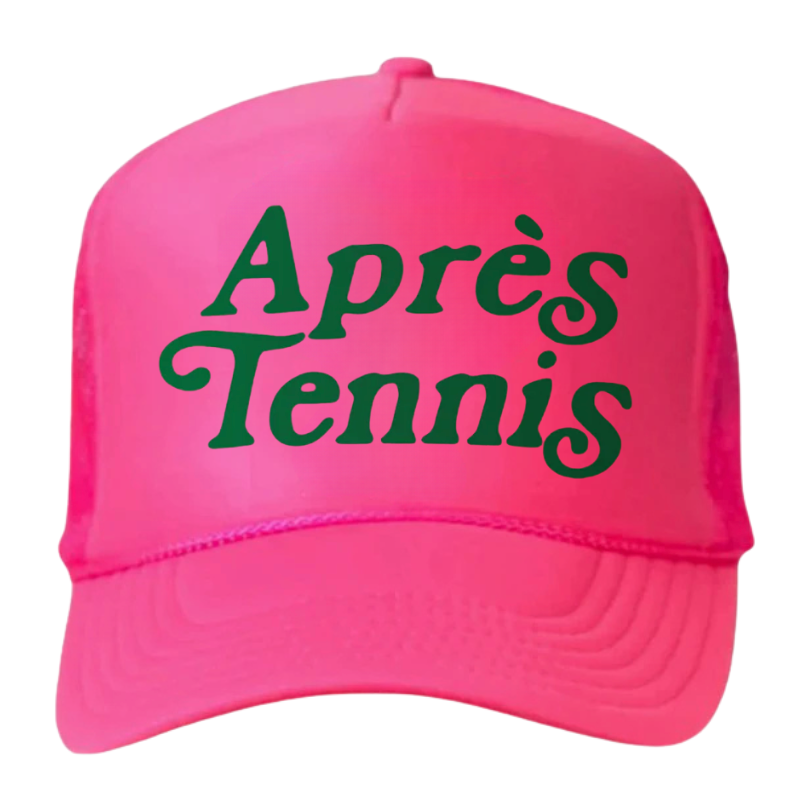Apres Tennis Trucker Hat - Pink/Green