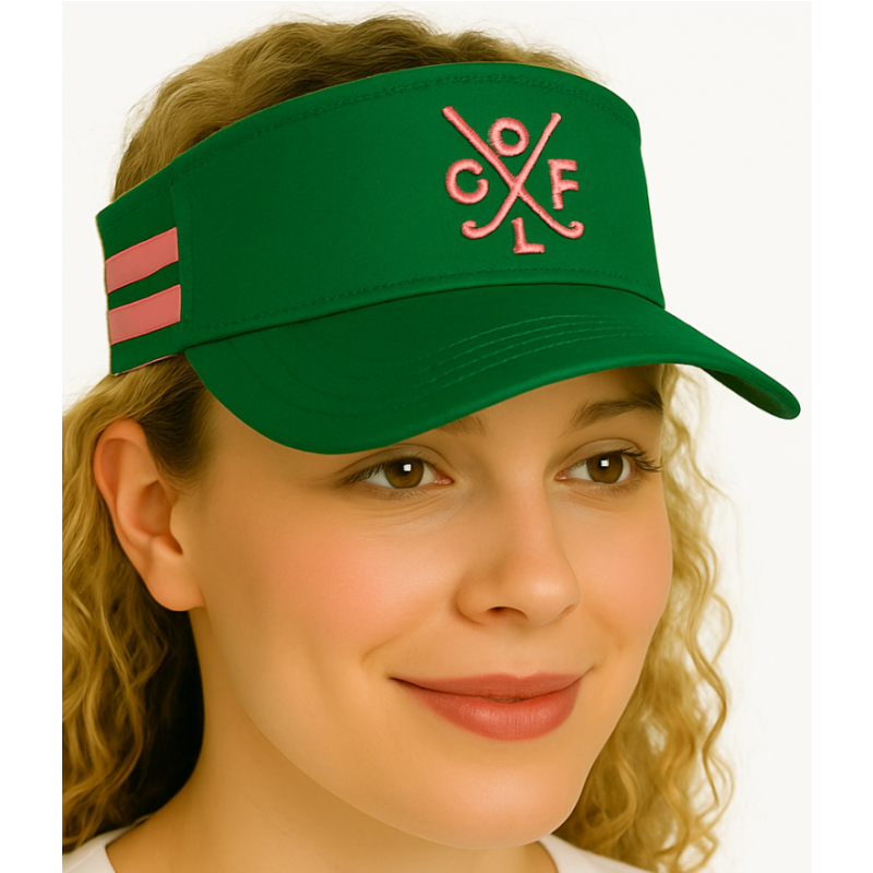 Golf Visor - Green & Pink