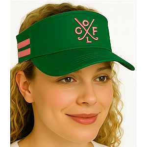 Golf Visor - Green & Pink