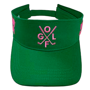 Golf Visor - Green & Pink