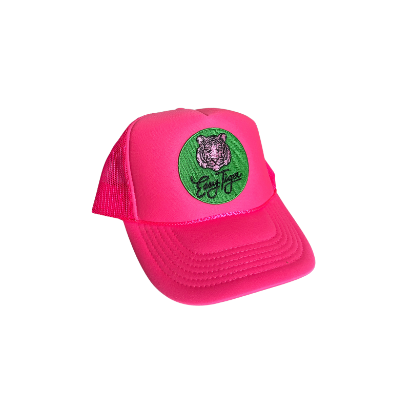 Easy Tiger Trucker Hat - Hot Pink