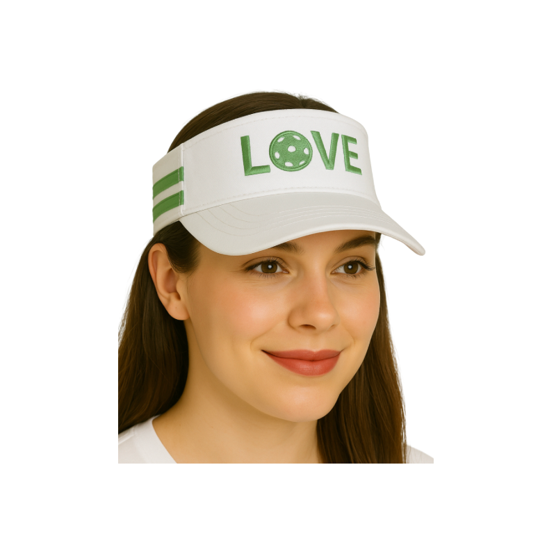 Pickleball Visor - White & Green