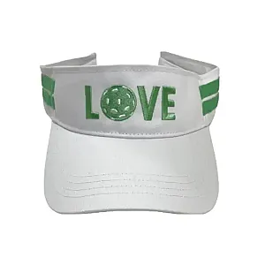Pickleball Visor - White & Green