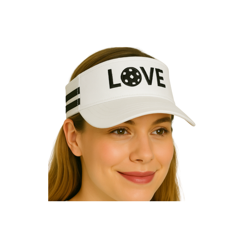 Pickleball Visor - White & Black