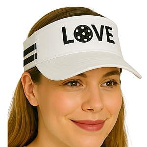 Pickleball Visor - White & Black