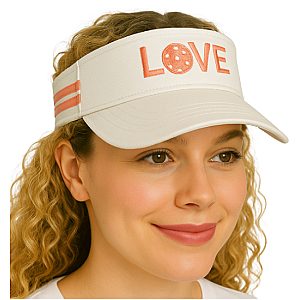 Pickleball Visor - White & Pink