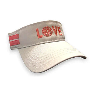 Pickleball Visor - White & Pink